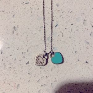Tiffany Blue Heart Double Tag Necklace